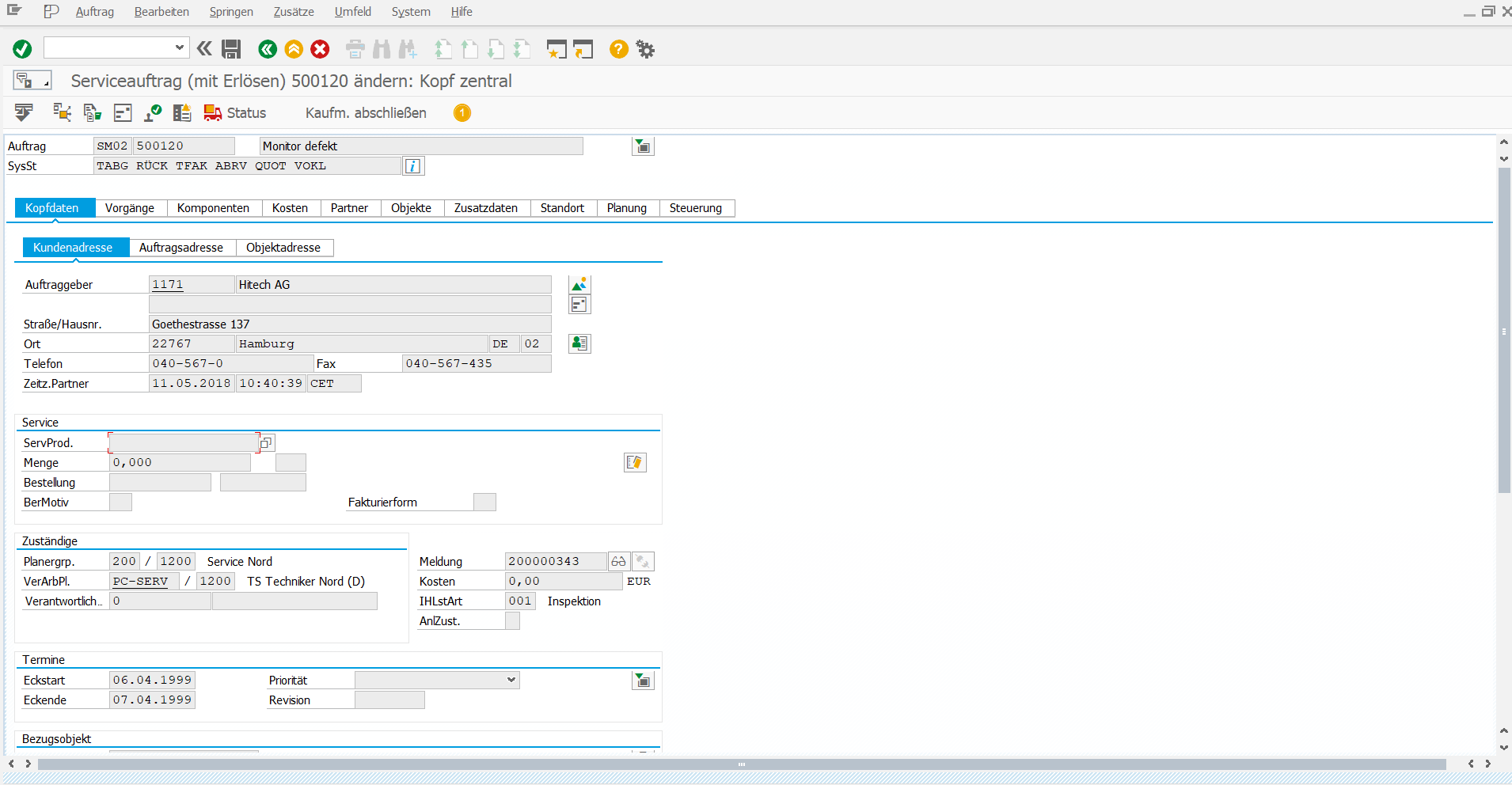 NWBC Sidepanel: IW32 - SAP GUI