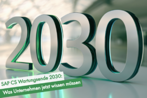 Eine große „2030“ steht im Mittelpunkt eines hellen Raumes.